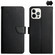 iPhone 16 Pro Genuine Leather Fingerprint-proof Flip Phone Case - Black