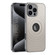 iPhone 16 Pro GKK Plating Leather Wave MagSafe Phone Case - Titanium Gray