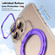 iPhone 16 Pro Ice-Cold Rotating Ring Holder PC MagSafe Phone Case - Purple