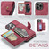 iPhone 16 Pro JEEHOOD J01 Retro Magnetic Detachable Wallet Phone Case - Red