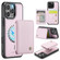 iPhone 16 Pro JEEHOOD J05 Business Magnetic Style RFID Leather Phone Case - Pink