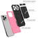 iPhone 16 Pro Kickstand Armor Card Wallet Phone Case - Pink