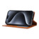 iPhone 16 Pro Knead Skin Texture Flip Leather Phone Case - Brown