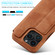 iPhone 16 Pro LC.IMEEKE Hon Ancient Series Flip Leather Phone Case - Brown