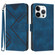 iPhone 16 Pro Line Pattern Skin Feel Leather Phone Case - Royal Blue