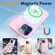 iPhone 16 Pro Liquid Silicone MagSafe Magnetic Phone Case with Ring Holder - Grey Pink