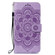 iPhone 16 Pro Mandala Embossing Pattern Horizontal Flip Leather Phone Case - Purple