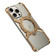 iPhone 16 Pro Mechanical Gear MagSafe Holder Borderless Metal Phone Case - Gold