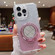 iPhone 16 Pro Mirror Holder Glitterr MagSafe Phone Case - Pink