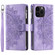 iPhone 16 Pro Multi-Card Totem Zipper Leather Phone Case - Purple