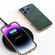 iPhone 16 Pro Nano Electroplating Dual Color Lichi Texture PU Phone Case - Green