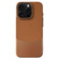 iPhone 16 Pro Napa Texture PC + Leather Phone Case - Brown
