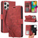 iPhone 16 Pro Orchid Butterfly Embossed Leather Phone Case - Red