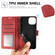 iPhone 16 Pro Orchid Butterfly Embossed Leather Phone Case - Red