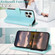 iPhone 16 Pro Peony Flowers Imprint Leather Phone Case - Sky Blue