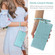 iPhone 16 Pro Peony Flowers Imprint Leather Phone Case - Sky Blue