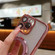 iPhone 16 Pro Plated Mirror Holder Gradient Glitter MagSafe Phone Case - Gold