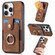 iPhone 16 Pro Retro Skin-feel Ring Card Wallet Phone Case - Brown