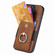 iPhone 16 Pro Retro Skin-feel Ring Card Wallet Phone Case - Brown