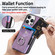 iPhone 16 Pro Retro Skin-feel Ring Card Wallet Phone Case - Purple
