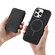 iPhone 16 Pro Retro Splitable Magnetic Stand Card Bag Leather Phone Case - Black