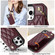 iPhone 16 Pro Rhombic Dual Buckle Card Slots Phone Case with Lanyard - Wine Red