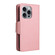 iPhone 16 Pro Rivet Buckle 9 Cards Three Fold Leather Phone Case - Rose Gold