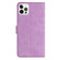 iPhone 16 Pro Seven Butterflies Embossed Leather Phone Case - Purple