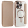 iPhone 16 Pro Shield MagSafe RFID Anti-theft Leather Phone Case - Desert Gold