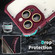 iPhone 16 Pro Shockproof Acrylic Phone Case with Lens Glass Film - Wine Red