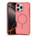 iPhone 16 Pro Shockproof MagSafe Armor PC Hybrid TPU Phone Case - Dark Pink+Maroon