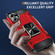 iPhone 16 Pro Shockproof Metal Holder Phone Case - Red