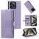 iPhone 16 Pro Simple 6-Card Wallet Leather Phone Case - Purple