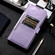 iPhone 16 Pro Simple 6-Card Wallet Leather Phone Case - Purple