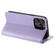 iPhone 16 Pro Simple 6-Card Wallet Leather Phone Case - Purple