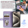 iPhone 16 Pro Simple 6-Card Wallet Leather Phone Case - Purple