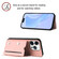 iPhone 16 Pro Skin Feel Four Card Slots Phone Case with Wrist Strap - Pink
