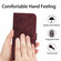 iPhone 16 Pro Skin Feel Sun Flower Embossed Flip Leather Phone Case with Lanyard - Wine Red