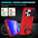 iPhone 16 Pro Sliding Camshield MagSafe Holder TPU Hybrid PC Phone Case - Red