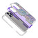 iPhone 16 Pro Small Fresh Sticker PC + TPU Shockproof Phone Case - Purple Flower