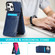 iPhone 16 Pro Solid Color Card Slots Bracket PU Phone Case - Blue