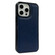 iPhone 16 Pro Solid Color Metal Buckle Card Slots Bag Phone Case - Blue