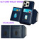 iPhone 16 Pro Solid Color Metal Buckle Card Slots Bag Phone Case - Blue