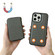 iPhone 16 Pro Solid Color Zipper 11-Card Slots Bag Phone Case with Lanyard - Grey