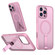 iPhone 16 Pro Star Shine Series TPU + PC MagSafe Phone Case with Fold Holder - Pink