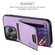 iPhone 16 Pro Suteni H02 Litchi Leather Card Wallet Stand Back Phone Case - Purple