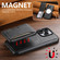 iPhone 16 Pro Suteni M3 Card Bag MagSafe Cowhide Texture Leather Phone Case - Black