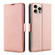 iPhone 16 Pro Ultra-thin Voltage Side Buckle Horizontal Flip Leather Phone Case - Rose Gold