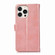 iPhone 16 Pro Wristband Card Slot Leather Phone Case - Rose Gold