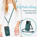 iPhone 16 Pro YM005 Skin Feel Card Bag Phone Case with Long Lanyard - Green